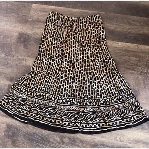 Falda plisada pequeña, maxi negra y dorada arrugada, talla PM - Imagen 1 de 3