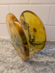 Vintage Lucite Real Butterfly Botanical Napkin Letter Holder 60s 70s Boho  MCM - Picture 1 of 9