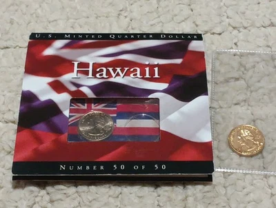 Lot Of 2 State Quarters, Hawaii P Clad And South Carolina P 24kt Gold-plated - Image 1 of 4
