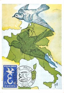 Maximum Card FDC FRANCE EUROPE 1958 PARIS - Picture 1 of 2
