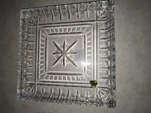 Waterford Crystal O'Connell 10" X 10" Star Cut Square Serving Tray  4005508 New - Picture 1 of 11