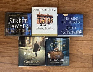 Lot 5John Grisham Suspense Mystery Audio Books -King of Torts Broker Litigator++ - Picture 1 of 4
