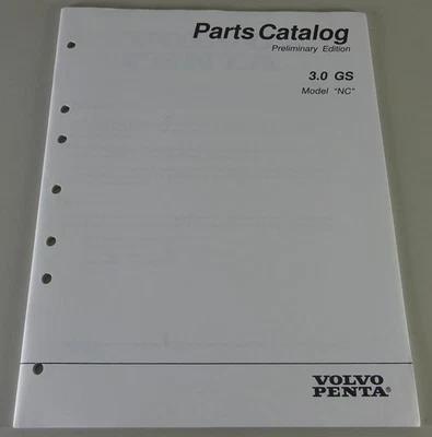 Catalogo Ricambi/Listello di Ricambio Volvo Penta Motore-Barca 3.0 GS Modello Nc - Immagine 1 di 3