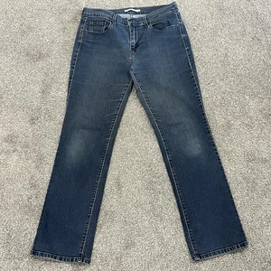 Pantalones de mezclilla para mujer Levis 505 8 rectos azul lavado oscuro informales al aire libre 30x29 - Imagen 1 de 24