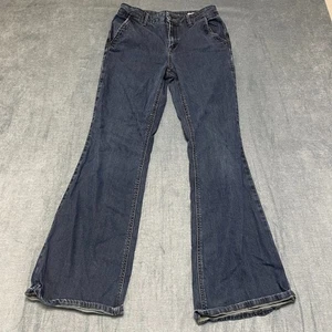 Level 99 Tanya Jeans Women 27x30.5 Blue Denim Cotton Stretch High Rise Flare Leg - Picture 1 of 20