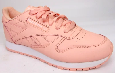 NUEVO Reebok CL LTHR Clásico Mujer Zapatos Informales Talla 7.0 M, Rosa Entrenadores Tenis Foto 1 de 4