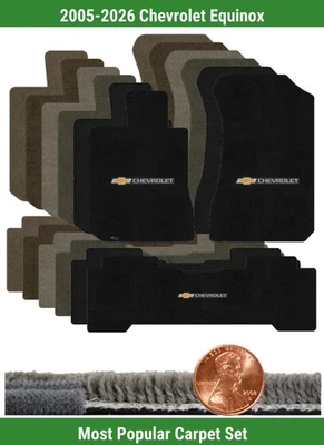 Conjunto de tapete personalizado Ultimat para Chevy Equinox 05-26 com logotipo (3 peças) #CE0 - Imagem 1 de 4