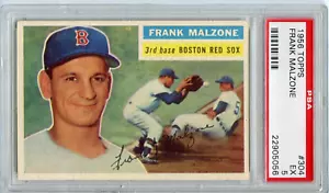 1956 Topps Frank Malzone Boston Red Sox #304 🚀😳💥 PSA grado 5 - Imagen 1 de 2