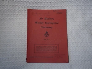 Diario Resumen Semanal de Inteligencia del Ministerio del Aire Secreto de la Segunda Guerra Mundial de la RAF 25 de septiembre de 1943 - Imagen 1 de 15