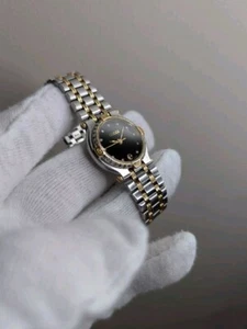 RARE Gucci 9000L Two Tone Ladies 33x Diamond Bezel/Dial Watch & Box - Working - Picture 1 of 23
