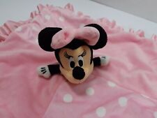 Disney Baby Minnie Mouse Lovey Pink Polka Dot Crinkle Ear Security Blanket Soft