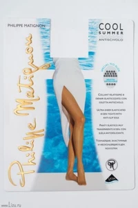 Medias Philippe Matignon Cool Verano Antideslizante 8den Puro, Punta Desnuda - Imagen 1 de 3
