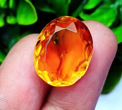 Brazilian Orange Citrine Oval Cut Loose Gemstone 11.90 Ct CERTIFIED For Sale - Image 1 of 4