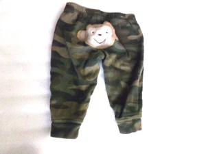 Carters Camouflage Skinny Pants Boys 6M Size 6 Months Camo Cotton Monkey Lounge - Picture 1 of 3