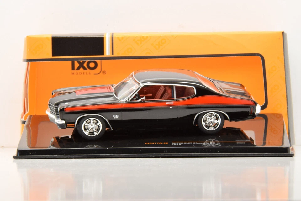 Ixo Model CHEVROLET CHEVELLE SS 1970 BLACK/RED 1 43