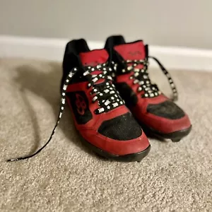Boombah Baseball Softball Molded Cleats Black &Red Mens Size 10.5 - Picture 1 of 4