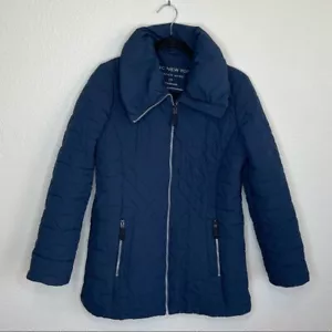 Marc New York Andrew Marc Blue Quilted Puffer Winter Coat Women's Size Small - Picture 1 of 8