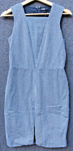 Abito KATE SPADE sabato blu e bianco a righe senza maniche in cotone taglia 0 us intime ottimeioni
