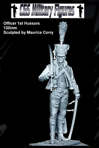 CGS Oficial Napoleónico Húsares Franceses 120mm Kit Sin Pintar CORRY - Imagen 1 de 1
