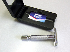 Nice Tech Style Double Edge Safety Razor TRAVEL SET IN CASE - NEW