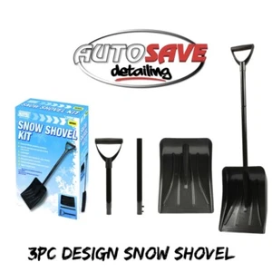 SNOW SHOVEL - COMPACT 3 PIECE DESIGN  - 94cm Assembled - Picture 1 of 1