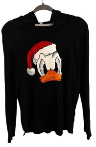 GAP Gap Kids Disney Mad Donald Duck Black Christmas Hoodie XXL - Picture 1 of 6