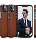 Joblots 50 x iphone 12 /12 Pro case brown PU leather plating frame,  RRP 300