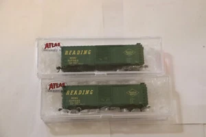 SPUR N 2 STÜCK KONVOLUT ATLAS 40' EINTÜRIGER KASTENWAGEN " LESEN " - Bild 1 von 3