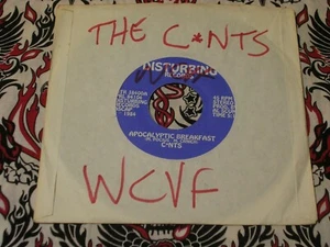 Cunts  7" ~Apocalyptic Breakfast [Disturbing Records] 1984 Surf Punk New Wave - Picture 1 of 2