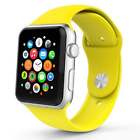 Durable Lightweight Pin-Tuck Design Yellow Silicone Band For Apple Watch (42/44M