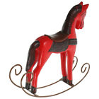 Desktop Wooden Horse Sculpture Wooden Figure Wooden Horse Ornament Table Craft