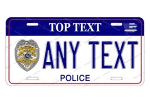 Etiqueta de matrícula personalizada de novedad de policía para arte de pared auto motocicleta bicicleta eléctrica - Imagen 1 de 16