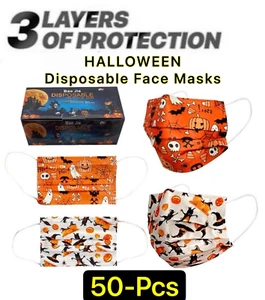 Holiday Pattern Disposable (50-PCS) Face Mask Assorted 3-Ply Adult Mouth Cover - Picture 1 of 6
