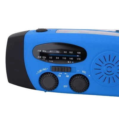 Radio AM FM 600mAh Portable Radio Power Bank SOS Alarm Clock For Camping - Image 1 of 4