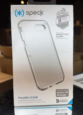 Funda transparente para teléfono celular Speck Products Presidio para Samsung J3 (2017) - transparente, nueva Foto 1 de 3