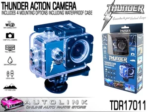 THUNDER ACTION CAMERA - 1080P, Wi-Fi, WATERPROOF CASE, 6 MOUNT OPTIONS TDR17011 - Picture 1 of 4