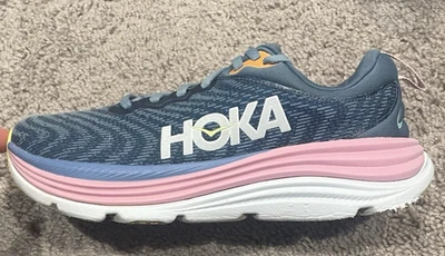 Hoka One One Gaviota 5 Shoes Women's Size 8.5 Blue Pink - Image 1 of 4