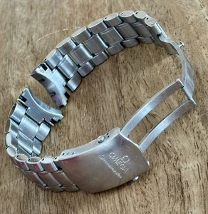 Used Genuine OMEGA Speedmaster Broad Arrow 20mm Steel Clasp Bracelet 1620-887 - Picture 1 of 10