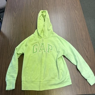 Sudadera para mujer verde neón deletreada brecha cremallera sudadera con capucha talla M con capucha Foto 1 de 4