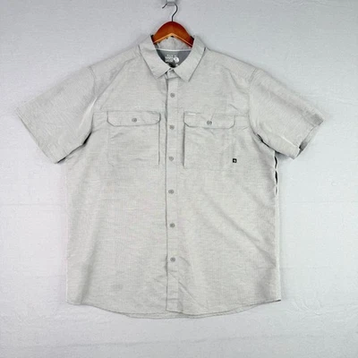 Mountain Hardwear Shirt XL Men's Vented Button Up Fishing Gray Short Sleeve - Image 1 of 4