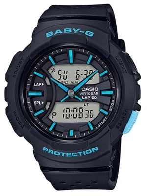 Casio Baby-G * BGA240-1A3 Runner Anadigi Black & Light Blue Watch - image 1 of 3