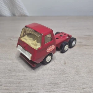 Vintage Tonka Lowboy Semi Hauler rot LKW 4,5" lang weiß Kühlergrill Räder Innenraum  - Bild 1 von 7