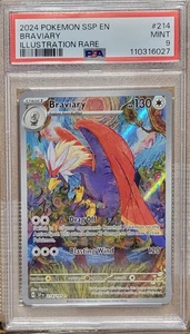 POKEMON SSP EN-SURGING SPARKS ILUSTRACIÓN 2024 RARO #214 BRAVIARY PSA 9 - Imagen 1 de 2