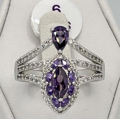 Anillo Bomb Party RG41502 Febrero 2025 Amatista Circonita cúbica Chapado en Rodio Talla 9 Foto 1 de 4