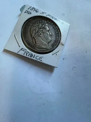 1846 France 5 Francs Silver Coin - Image 1 of 3