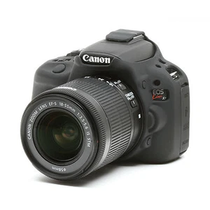 Kamera Silikon Abdeckung für EOS 100D (EOS REBEL SL1) schwarz & LCD Displayschutzfolie - Bild 1 von 1
