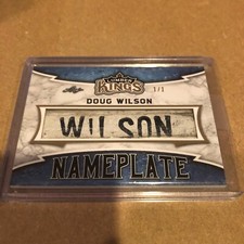 2019/20 LEAF LUMBER KINGS DOUG WILSON  GAME USED  NAMEPLATE #1/1 RARE