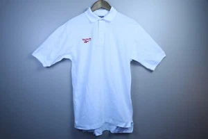 Camisa Reebook Vintage Adulto Mediana Blanca Polo Informal Cuello Manga Corta Para Hombre - Imagen 1 de 10