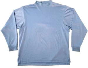 FootJoy Polo Mock Neck Golf Shirt FJ ProDry Pique Long Sleeve Polo Blue Size XL - Picture 1 of 13