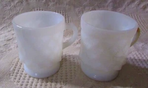 Vintage Anchor Hocking Fire King Kimberly weiß Tasse, 2 Stück - Bild 1 von 4